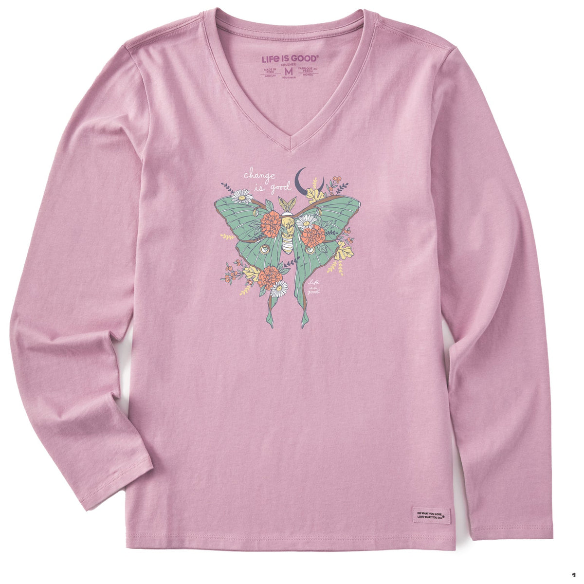 Fancy Moth Long Sleeve Woven Navy - Stone Rose main image 1