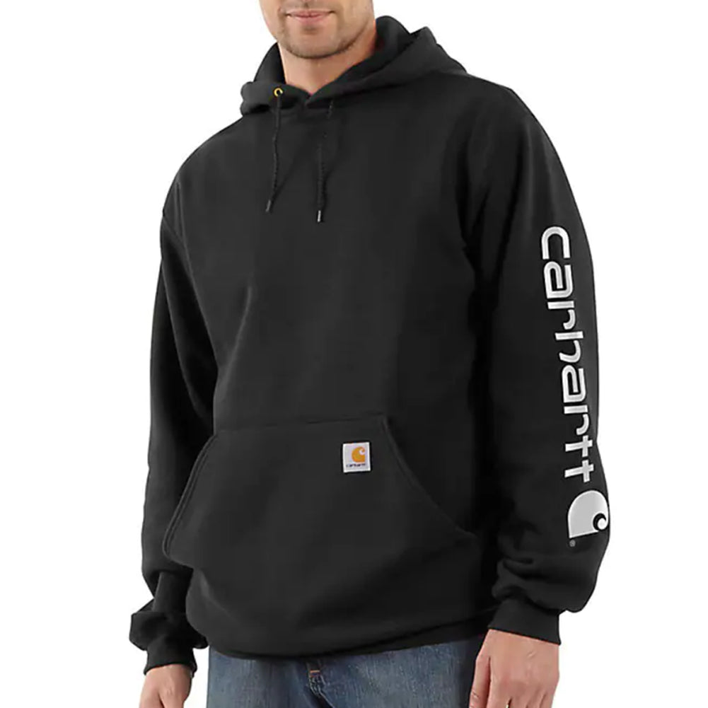 Carhartt men's midweight discount logo graphic hooded sweatshirt