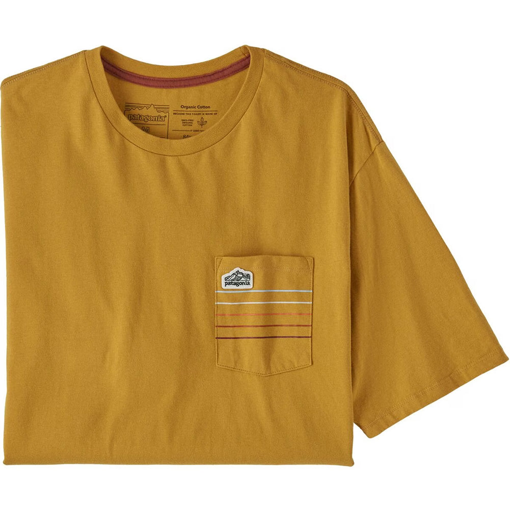 Patagonia Patagonia Line Logo Ridge Stripe Organic Pocket T-Shirt