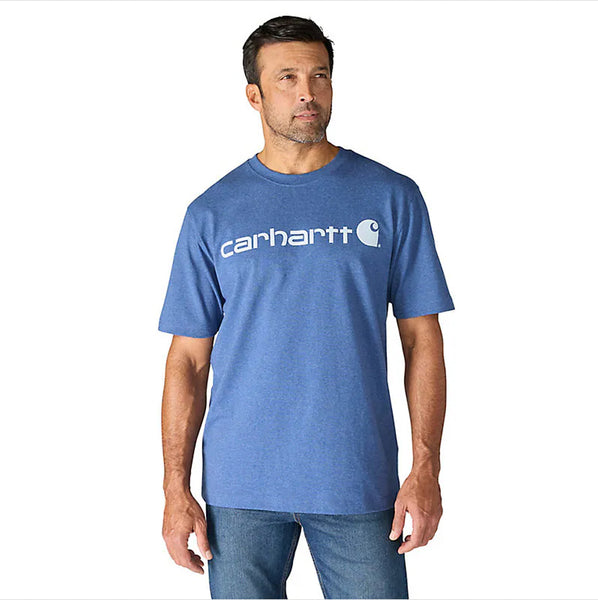 Dearborn Loose Logo T-Shirt - Dark Tranquil Blue Heather - K195