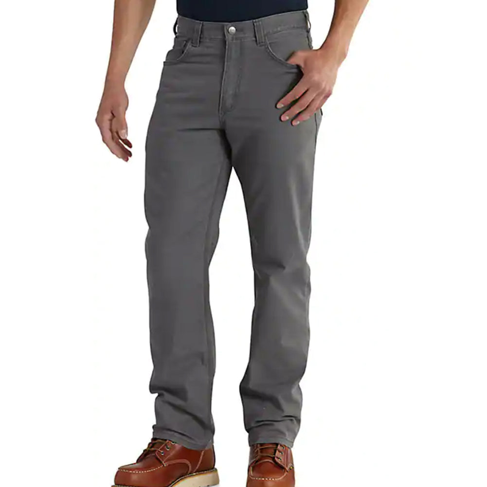 Men's Carhartt Rugged Flex Relaxed Fit Canvas Work Pant in Gravel 33 / 34