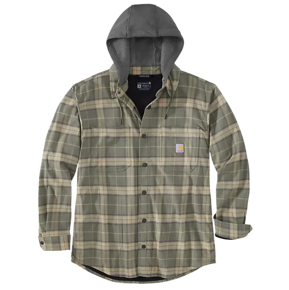 RT-106353  Rugged Flex® Relaxed Fit Flannel Fleece-Lined Hooded Shirt Jac