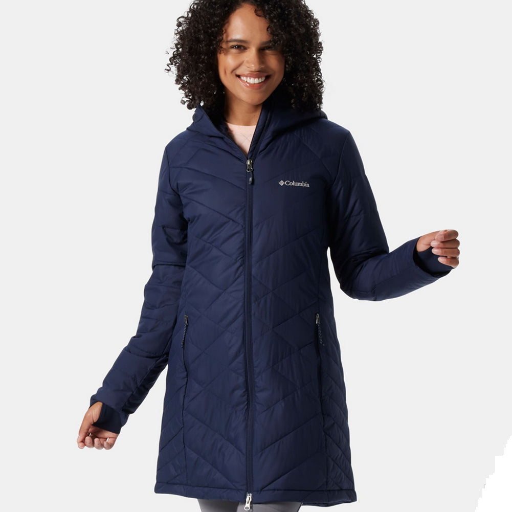 Columbia heavenly long hooded jacket nocturnal on sale