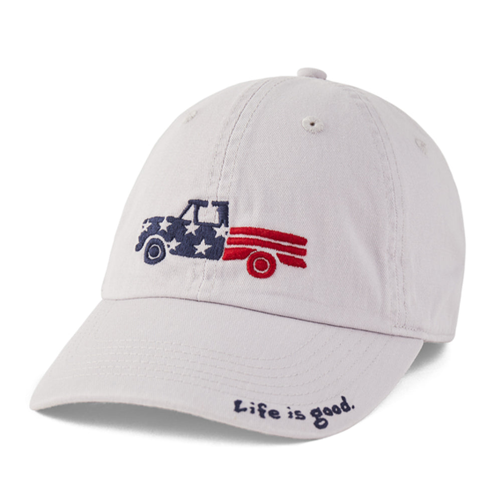 Life Is Good Patriotic Truck Chill Cap in Fog Grey