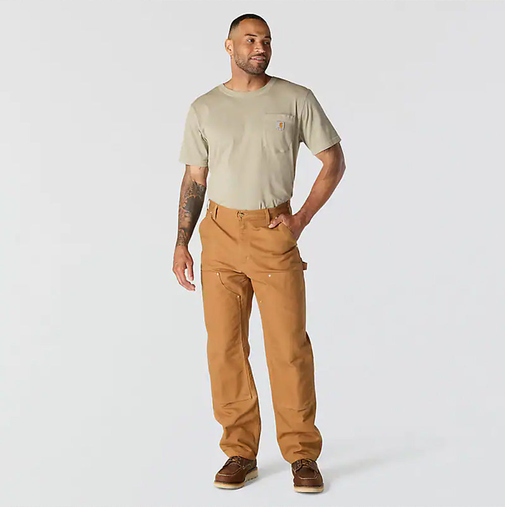 パンツ Carhartt ICONIC FIRM DUCK DOUBLE-KNNE Carhartt Loose Fit Firm Duck Double Front Utility Work Pant | Gemplers