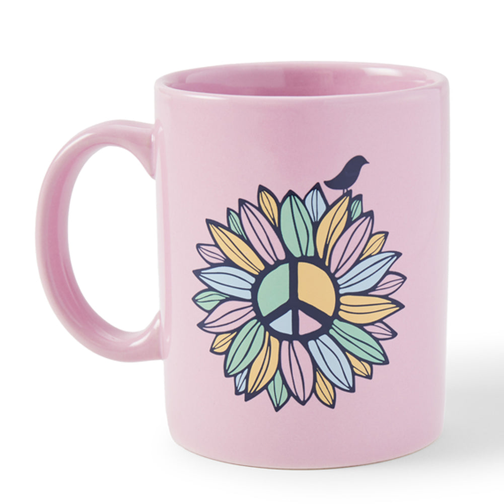 Peace Sign Flower Jake's Mug - Violet Purple - 129920 – famous-brands ...