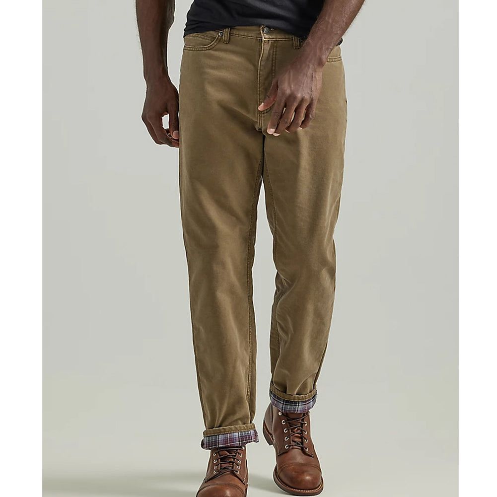 Mens fashion fleece lined khaki pants